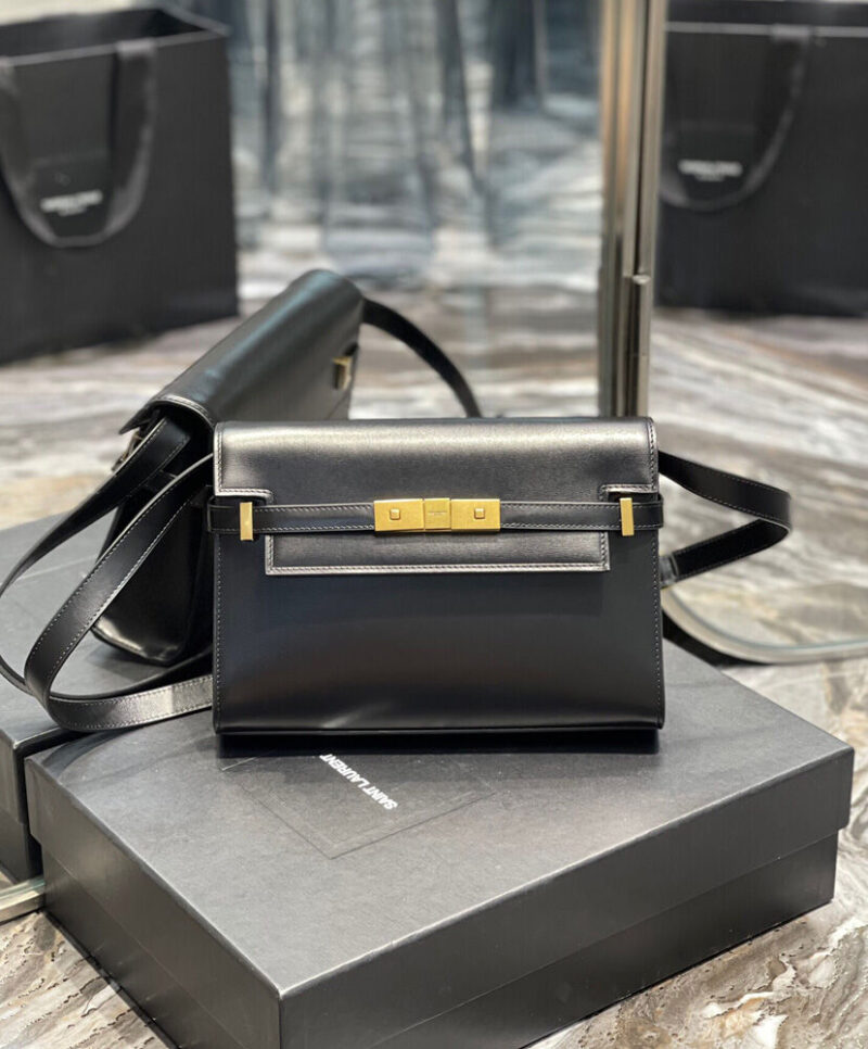 Saint Laurent Manhattan Small Shoulder Bag 675626 Black